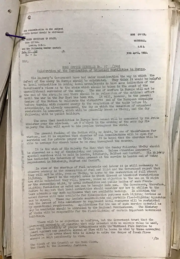 Typewritten letter.