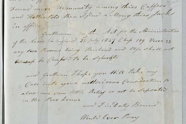 Handwritten letter in cursive writing.