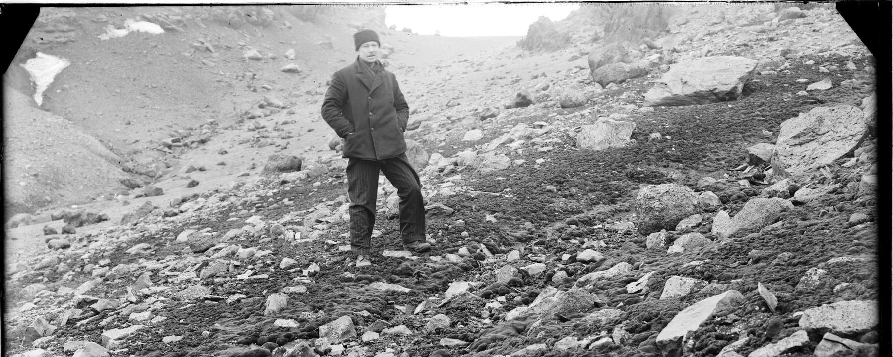 Elke standing in warm clothes while on expedition