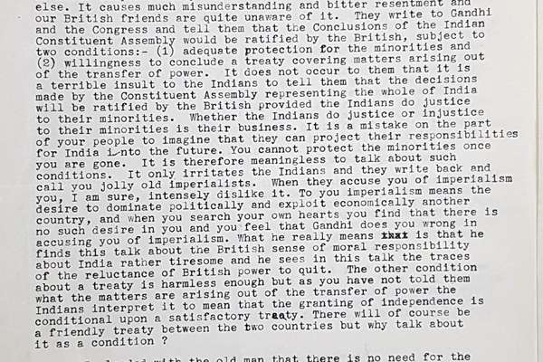 A typed letter.