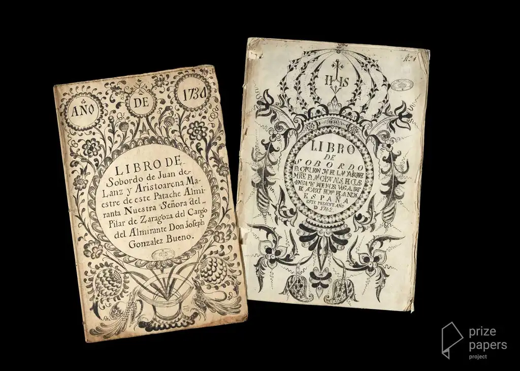 Two pages from a book, covered in elaborate sketches and writing in Spanish.