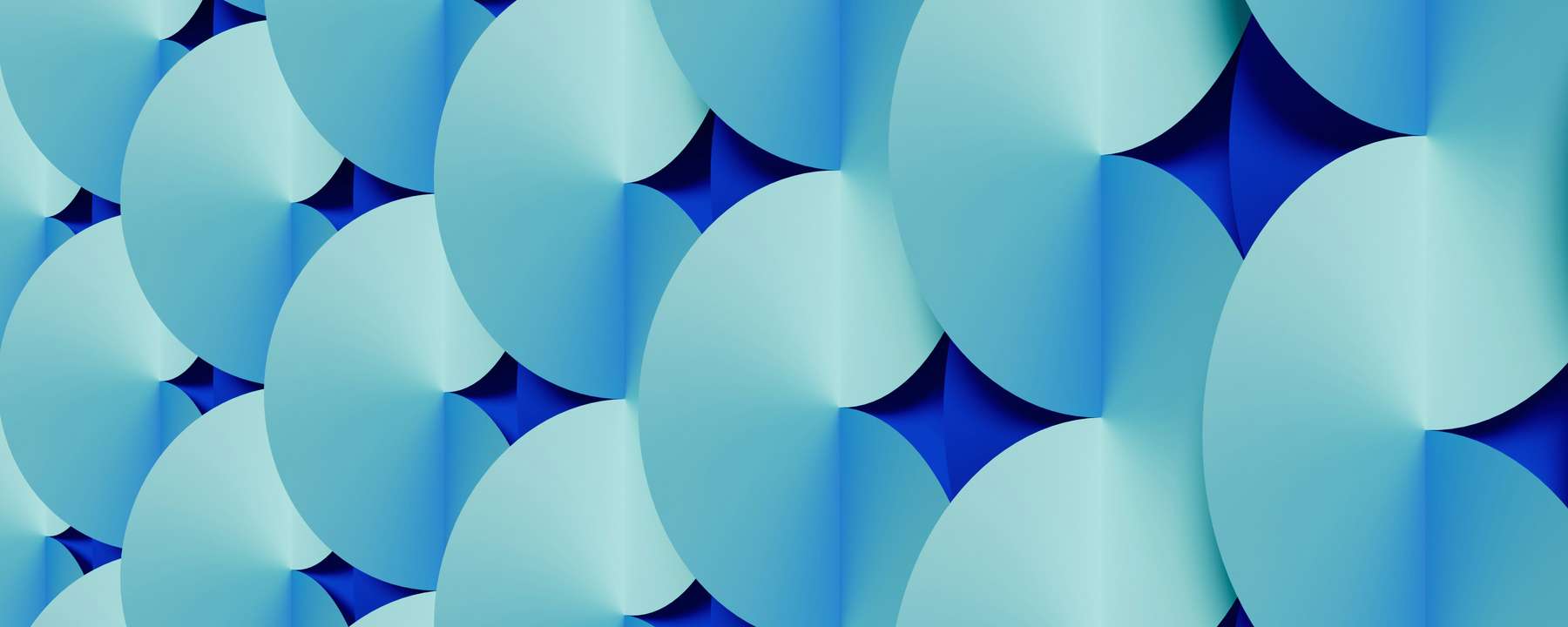 A 3D image with different shades of blue.