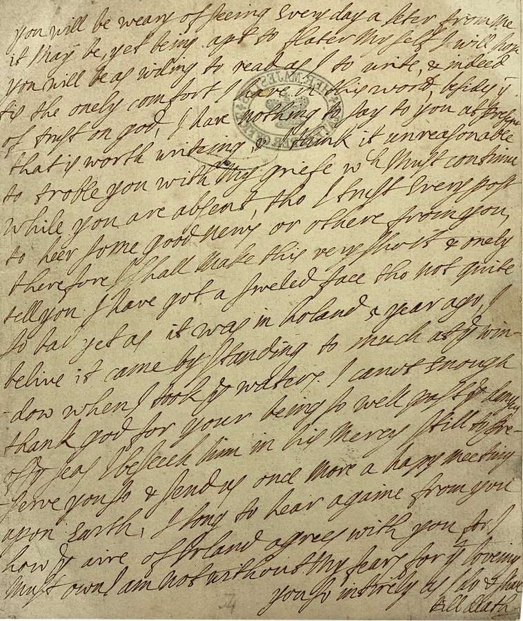 A handwritten letter that fills an entire page. It is written in cursive script and is difficult to read.