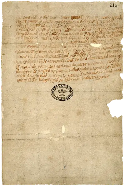 Yellowed parchment with untidy handwriting in a single, long paragraph.