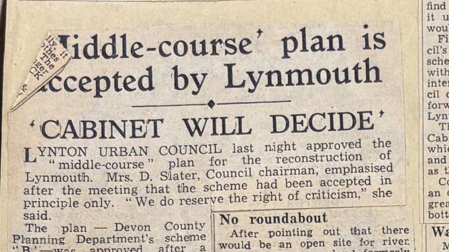 section of newspaper clipping title