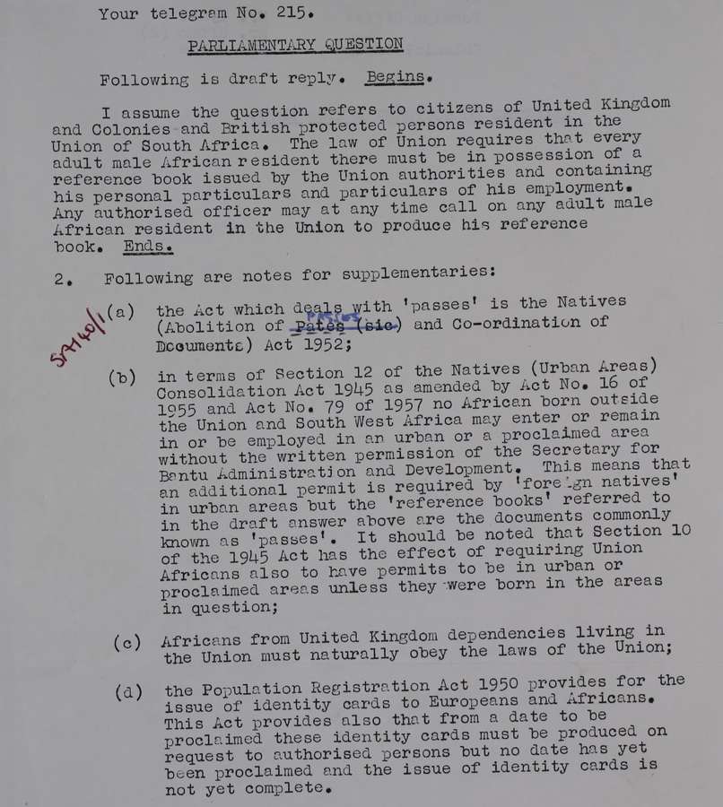 A printed document with a correction written in pen.