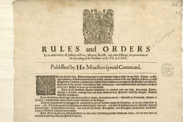 Excerpt from a printed document written, largely, in an ornate Gothic font, featuring the royal coat of arms.
