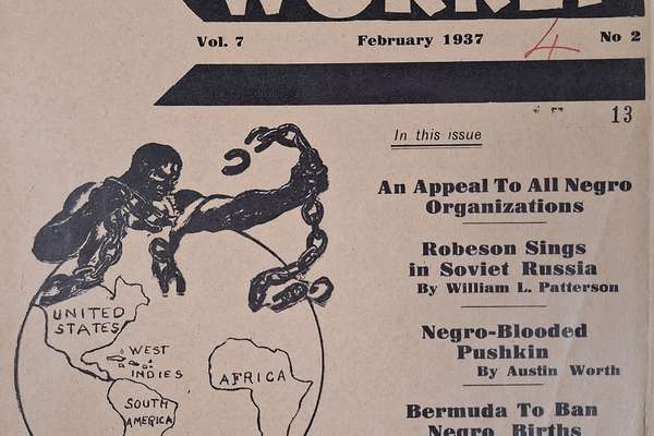 The cover of Volume 7 of The Negro Worker publication, dated February 1937.