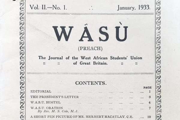 The contents page of a journal titled WÃSÙ.