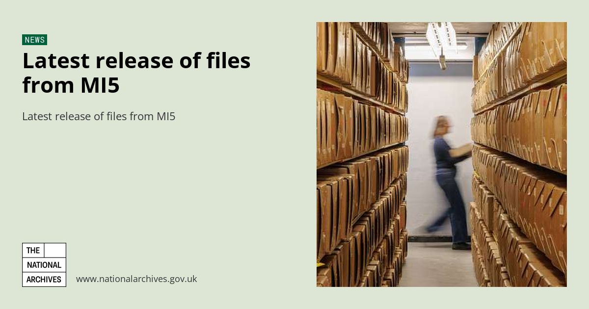Latest release of files from MI5
