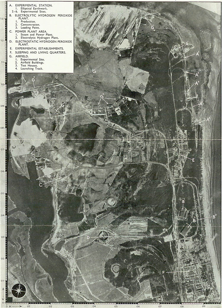 Aerial photograph of a landscape where different areas are marked with letters from A to G.