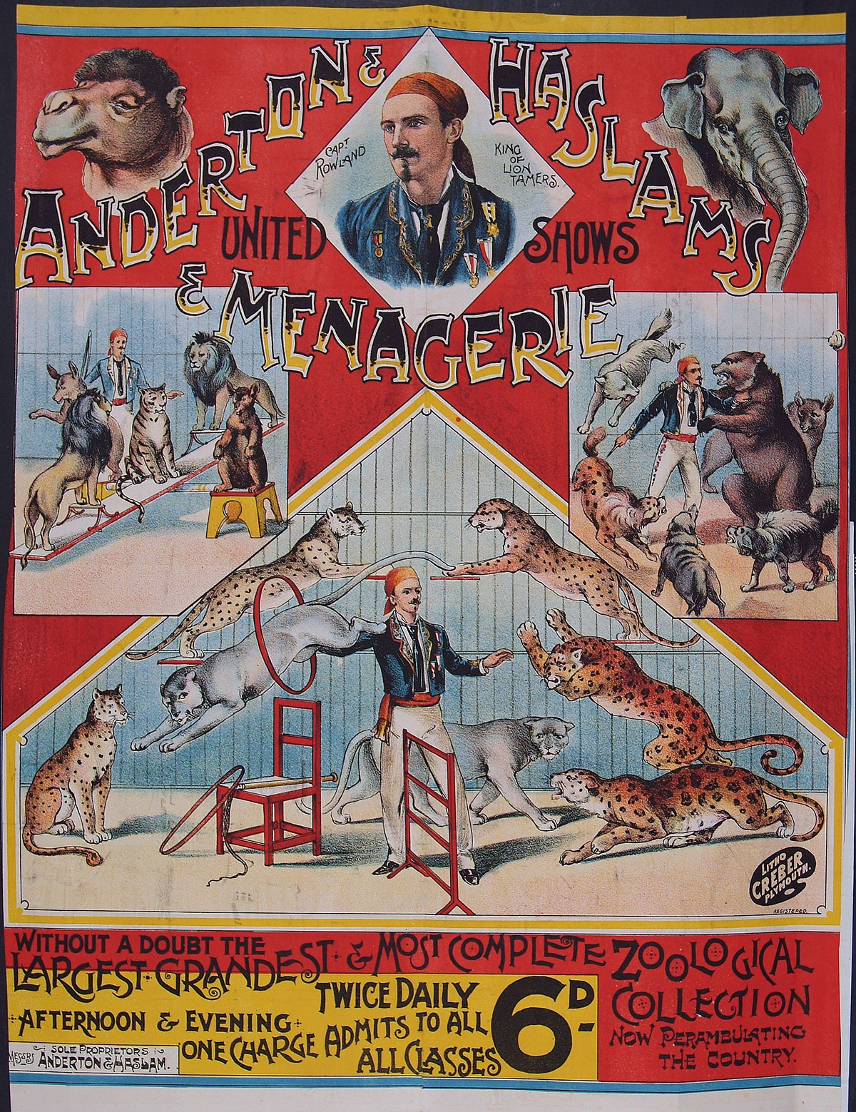 Advertisement for Anderton and Haslams United Shows and Menagerie, 1898 (COPY 1/144 f.20)
