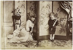 Image of Wealthy woman and boy