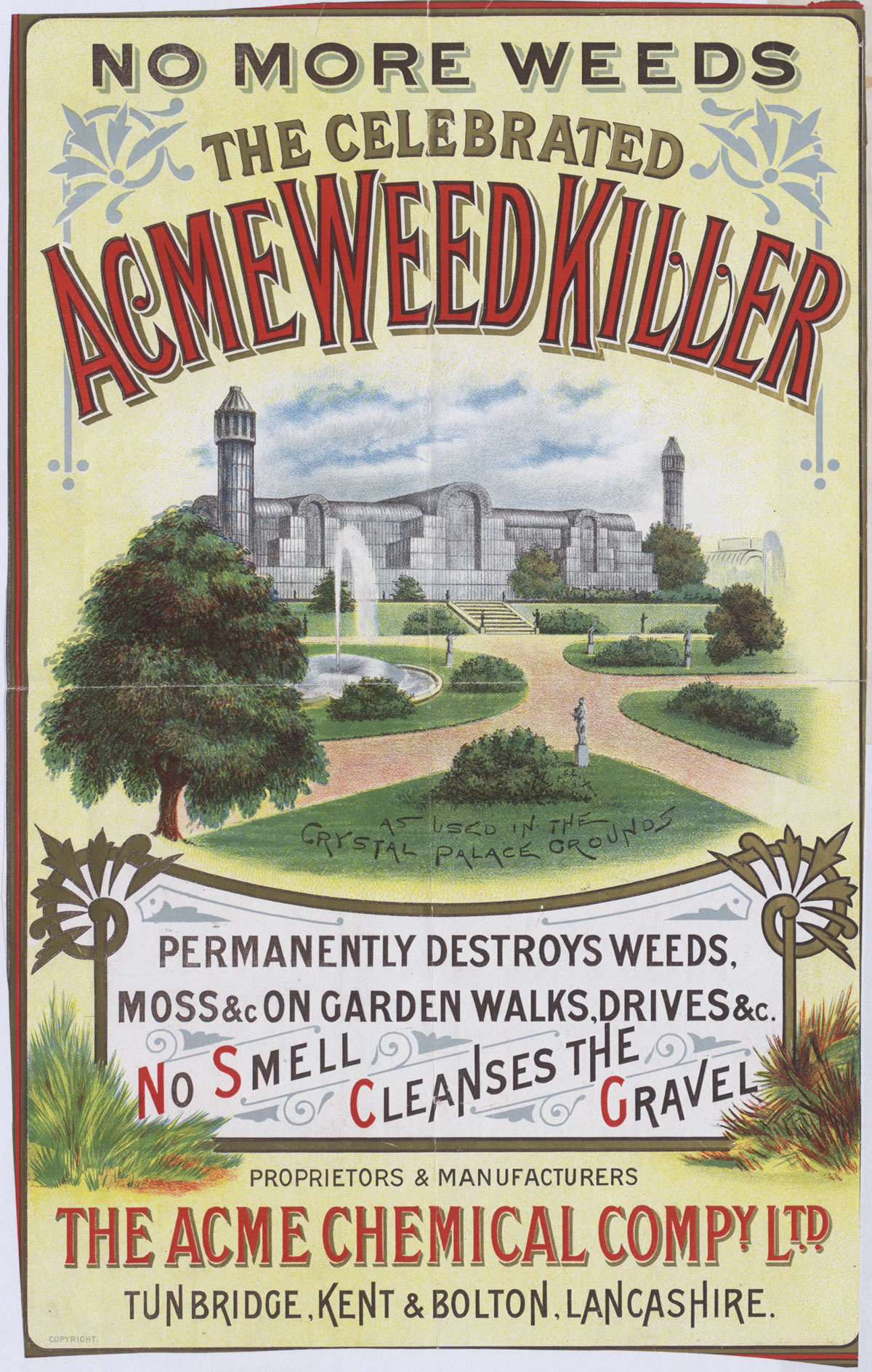 Advertisement for weed killer, 1893 (COPY 1/108 f.71)