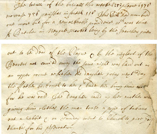 Part of a letter from a journalist 1665 (SP 29/132 f28)