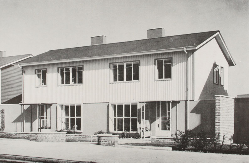Photograph of a British Iron and Steel Federation House. The Government secured the production of these permanent prefabricated houses to allow local authorities substantially to increase their housing stock in 1946 (T 161/1367)