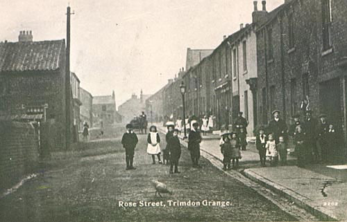 Rose Street, Trimdon Grange circa 1900 (Durham Record Office D/Ph40/2)