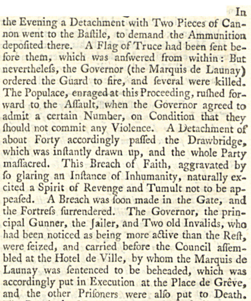 'The London Gazette' - Tuesday 14 July 1789 (ZJ 1/85)