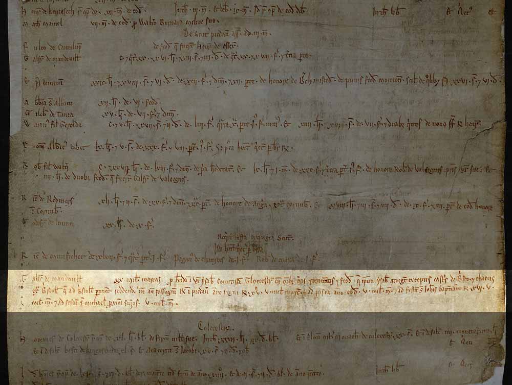 Image of a document with a section highlighted
