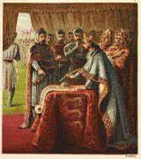 Image of King John agrees to Magna Carta, 1868