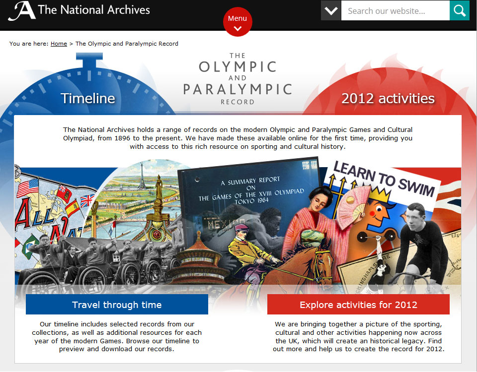 Screenshot of The Olympic and Paralympic Record