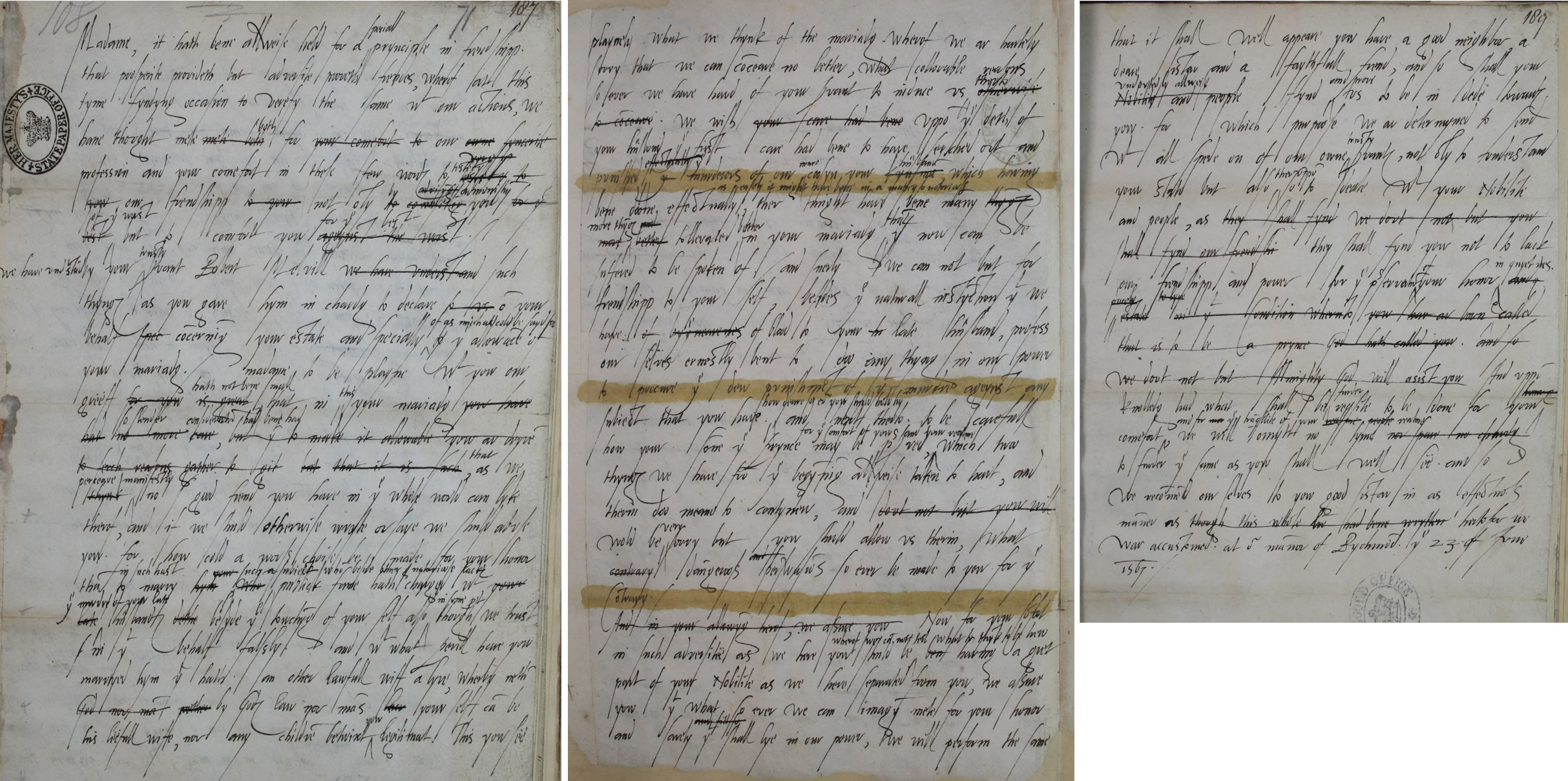 Elizabeth I To Mary Queen Of Scots June 1567 The National Archives