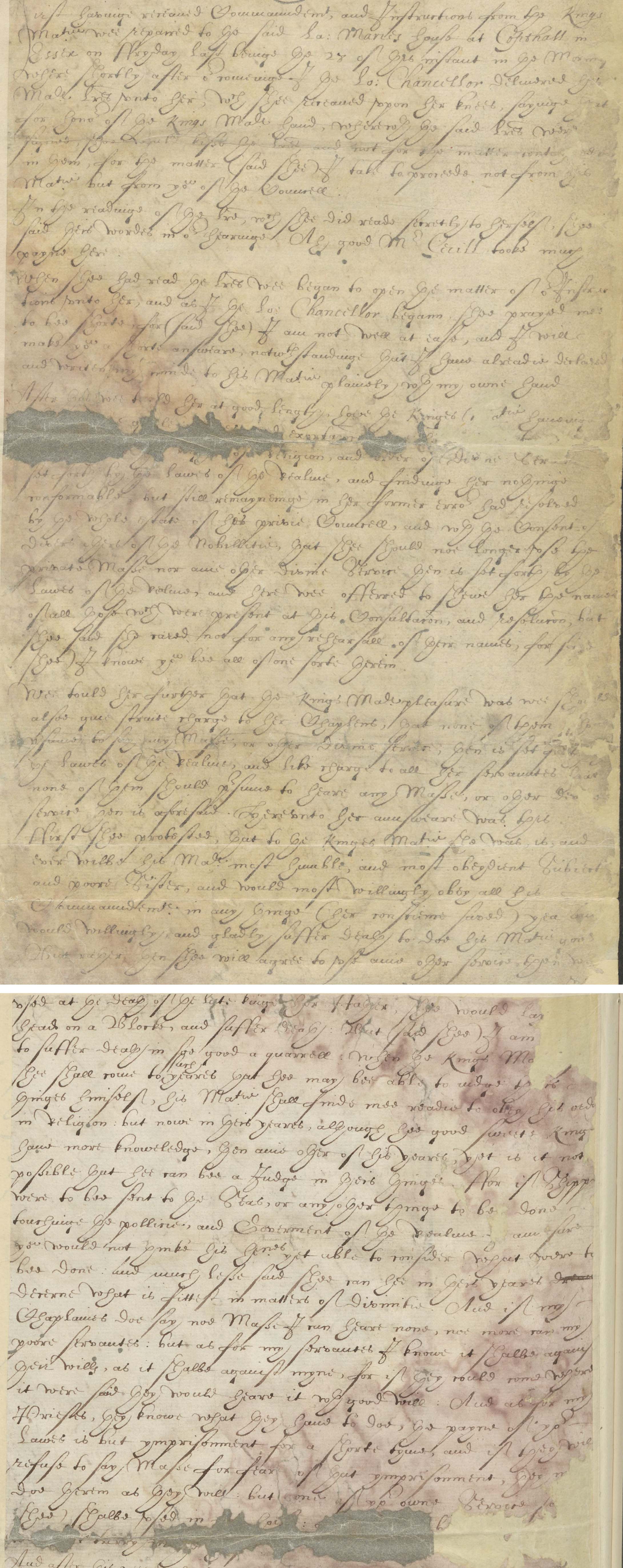 Mary writes to Edward VI
