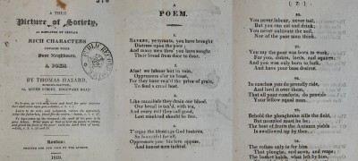 Image of Thomas Hazard poem