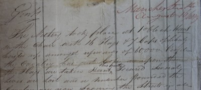 Image of First account of Peterloo