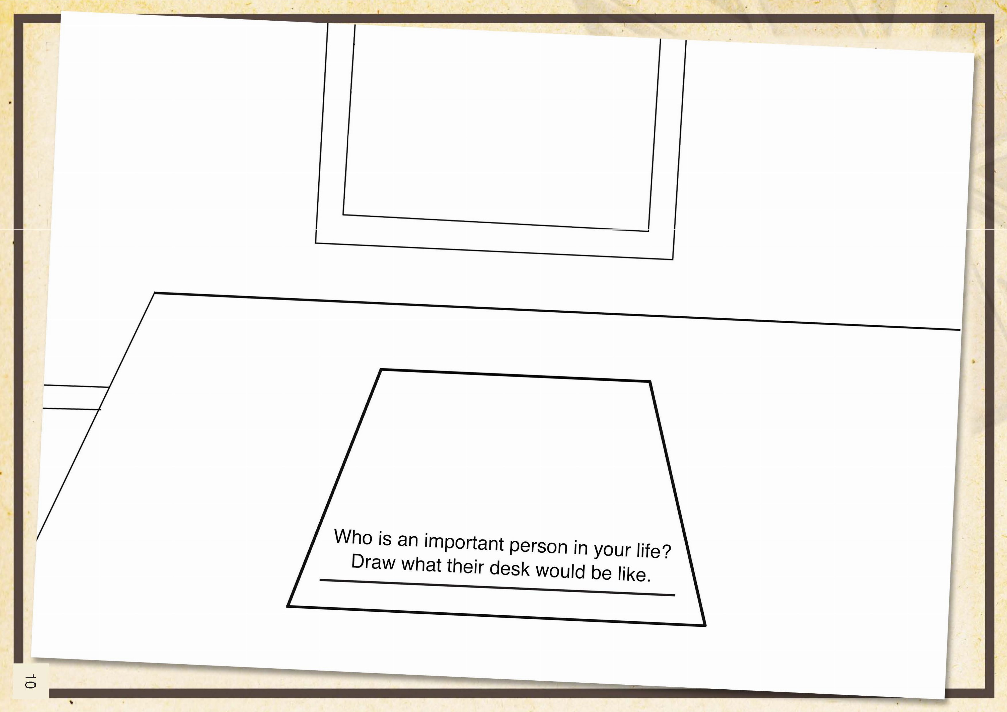 Illustration of an empty desk