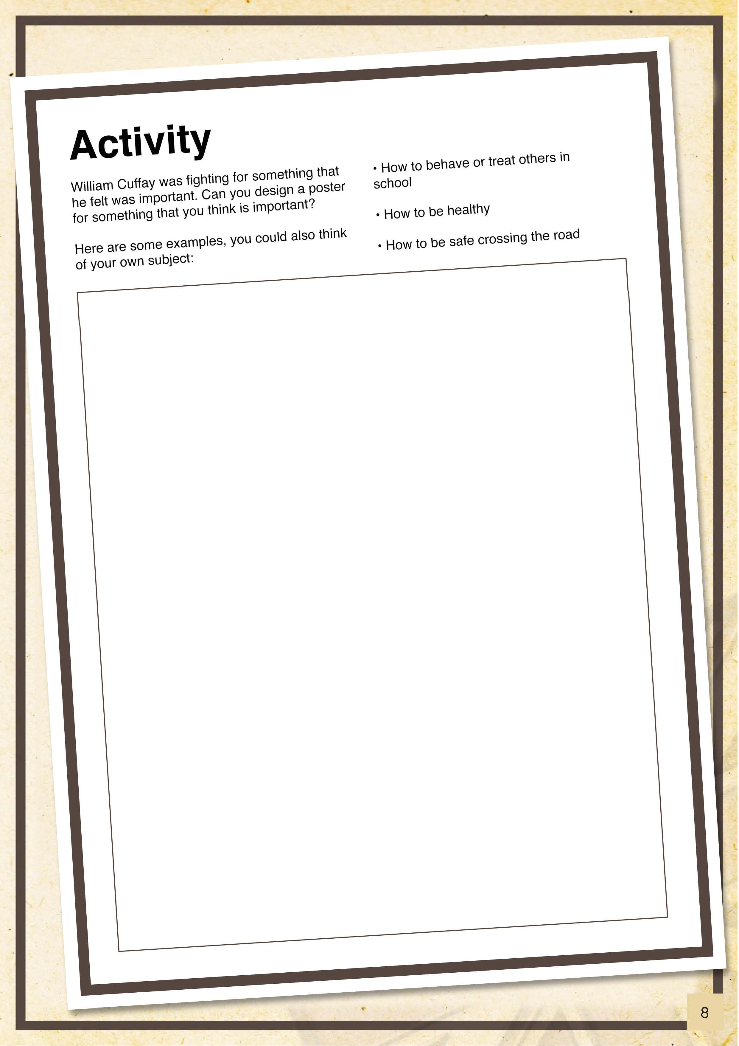 Poster worksheet