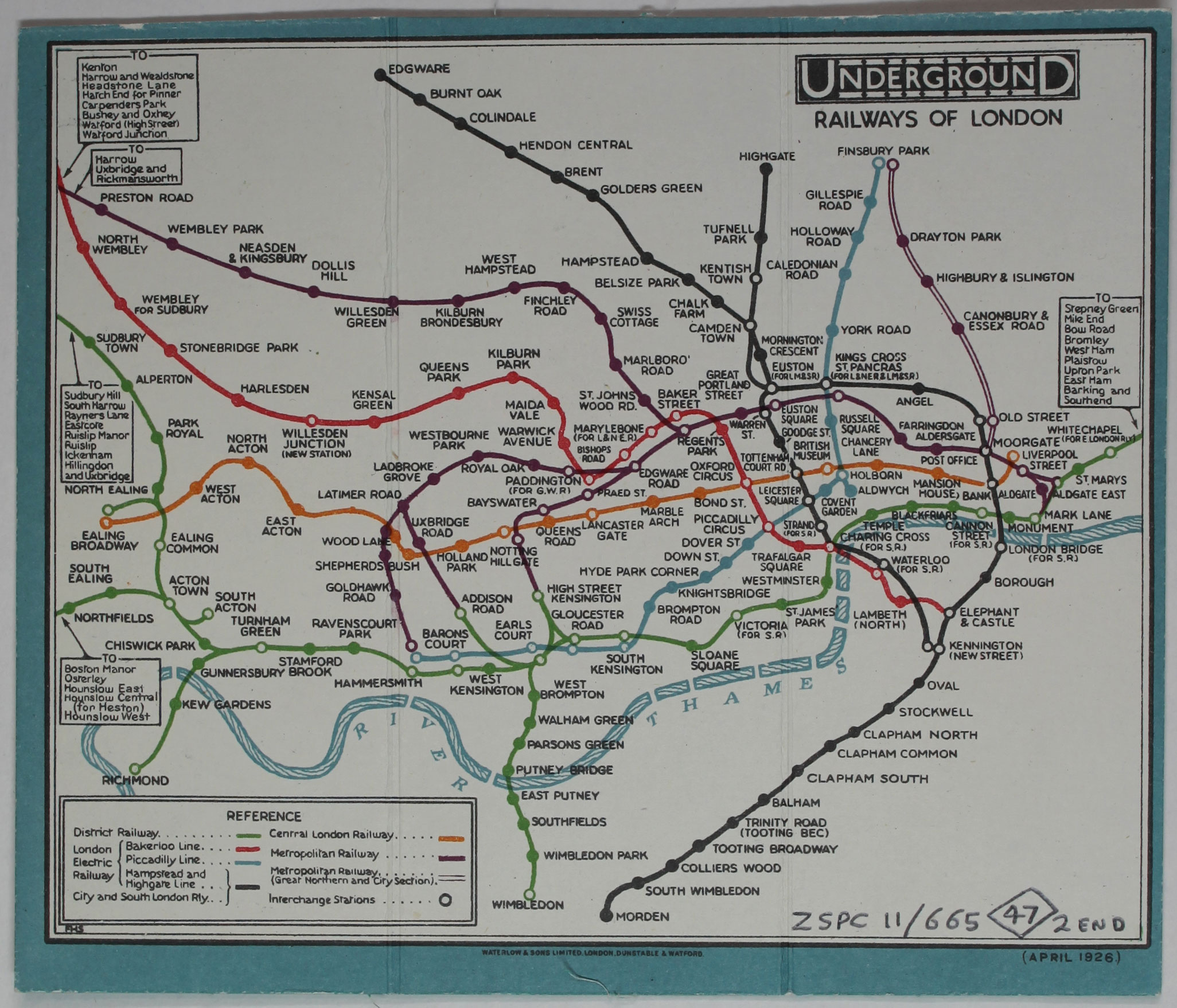 ZSPC11/665 Underground Map