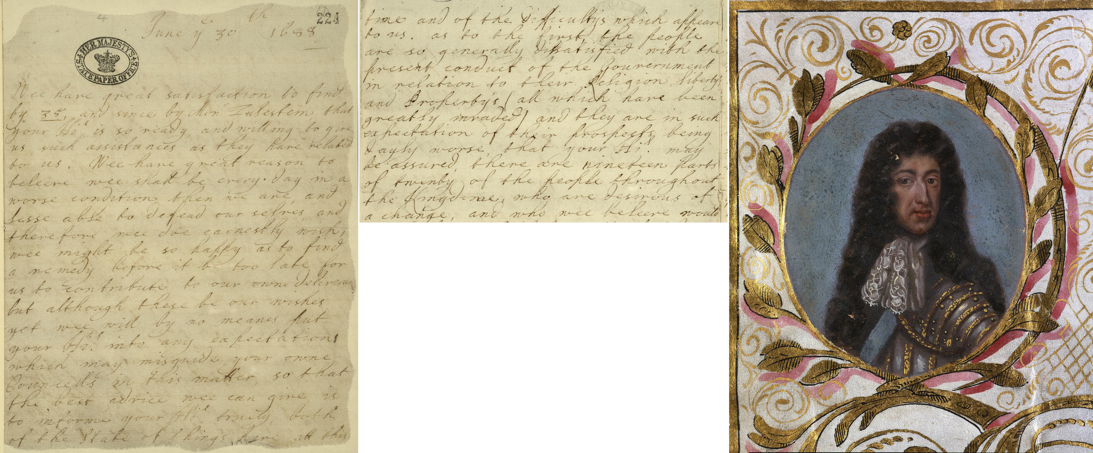 SP8/1 (224) Letter of invitation to William of Orange, 1688