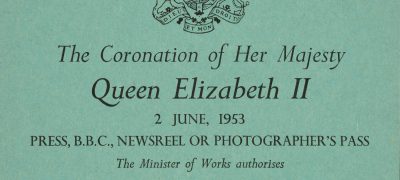 Image of Coronation press card