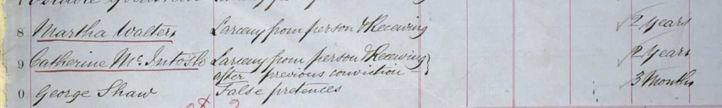 Close-up of two handwritten entries.