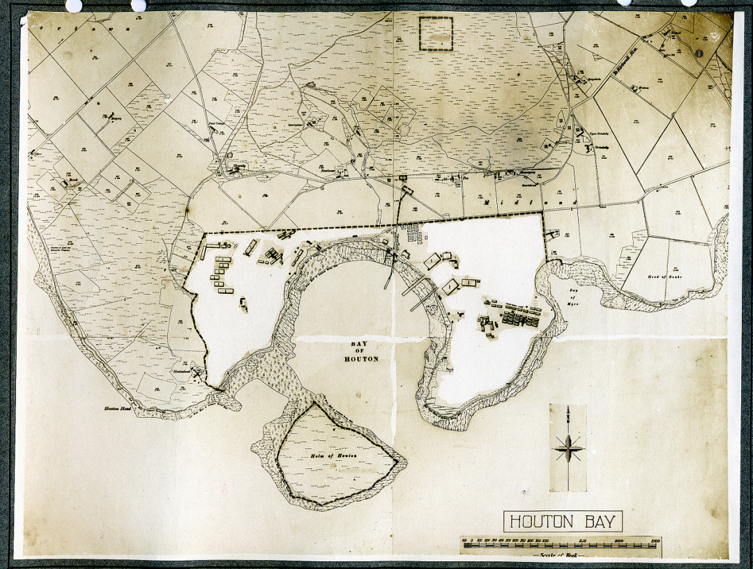 Map of Houton Bay Seaplane Station, September 1918 (catalogue reference AIR 1/452/15/312/26Volume1).