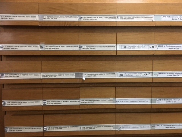 Trust deeds 1870-1905 - the card index in our reading rooms.