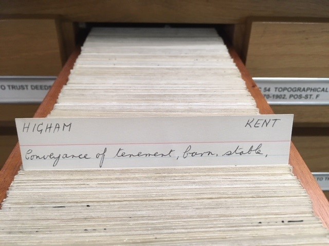 Trust deeds 1870-1905 - use the index cards to locate a trust deed by place.