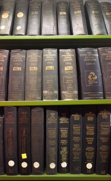 The Stock Exchange Official Year Books at The National Archives’ library.