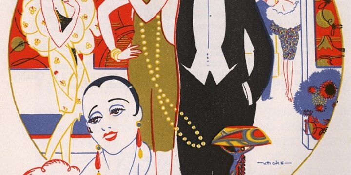 Cropped illustration, showing a 1920s nightlife scene.