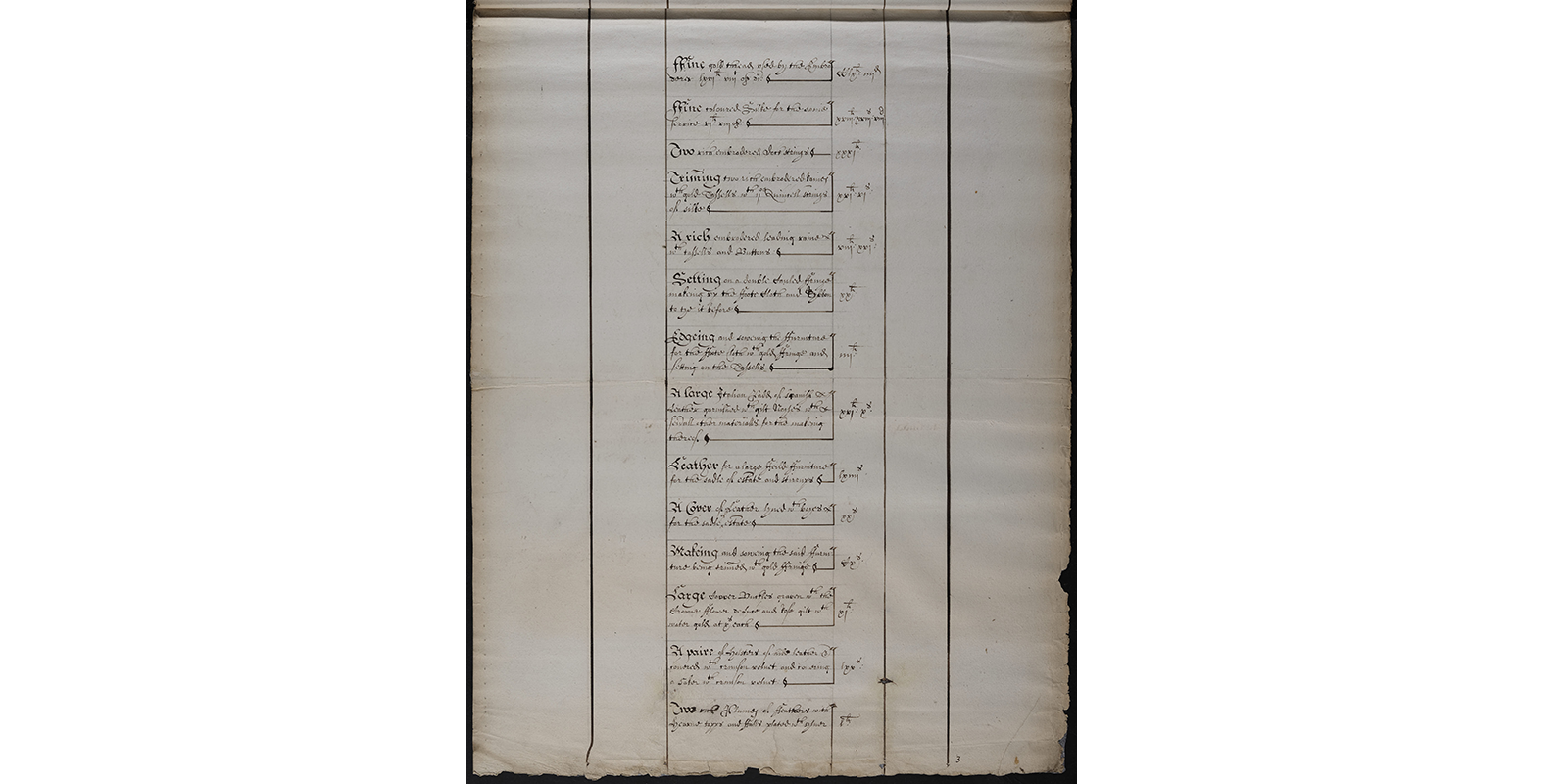 Hand-written document concerning Charles II's coronation