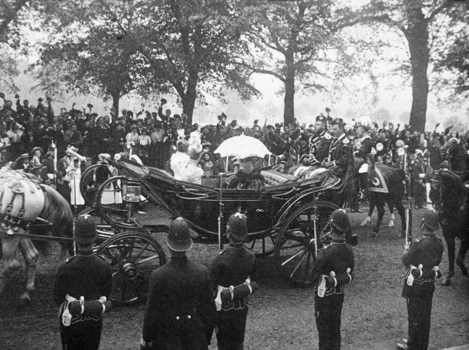 Queen Victoria in her carriage during the Jubilee parade