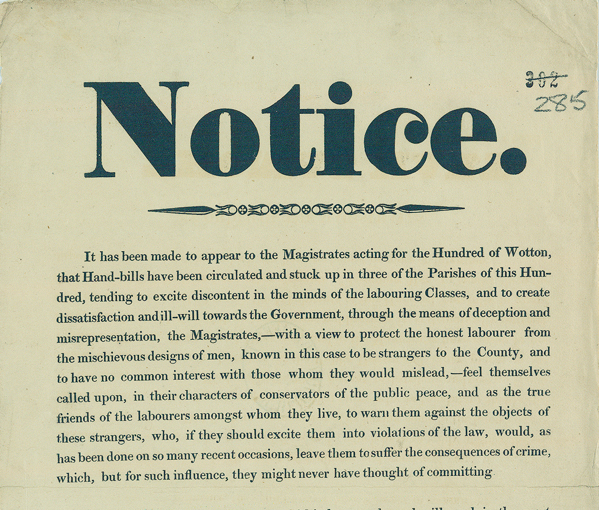 What caused the ‘Swing Riots’ in the 1830s? Source 6 The National