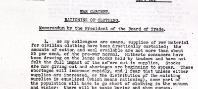 Image of Rationing of clothing