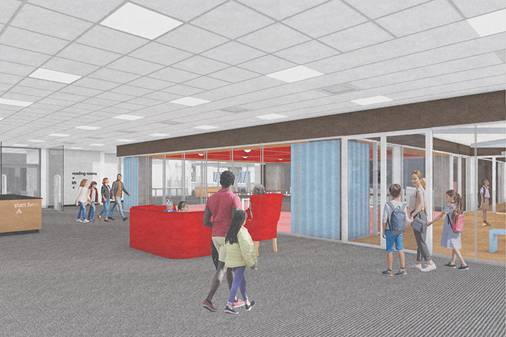 Artist impression of entrance to new learning centre