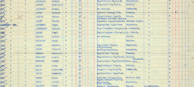 Image of Passenger list from Windrush