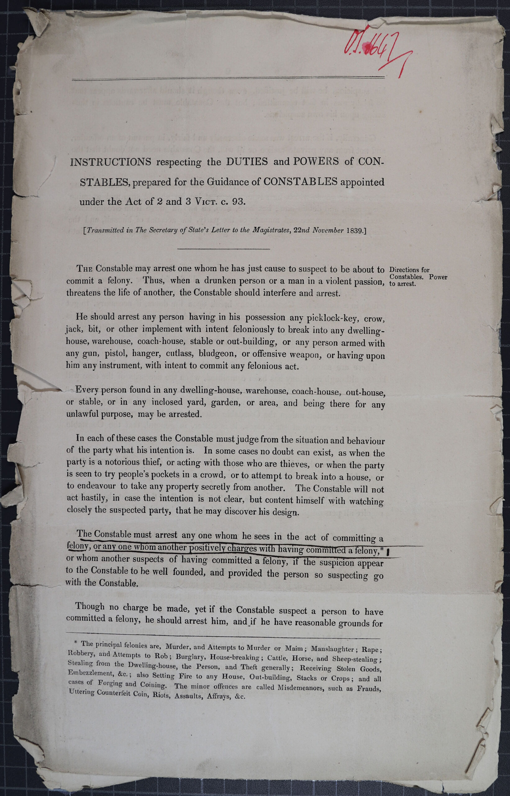 Source One: Instructions respecting the duties and powers of constables ...