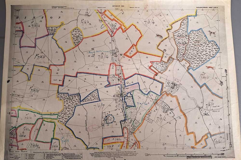 A map marked with coloured lines.