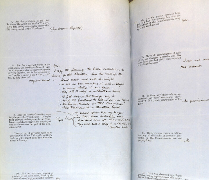 Printed form filled in by hand. A handwritten section is written in the margins.