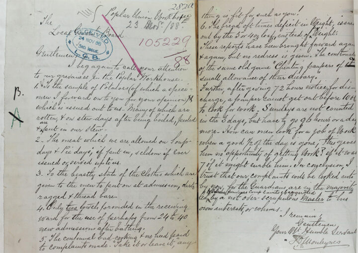 Written text on paper.